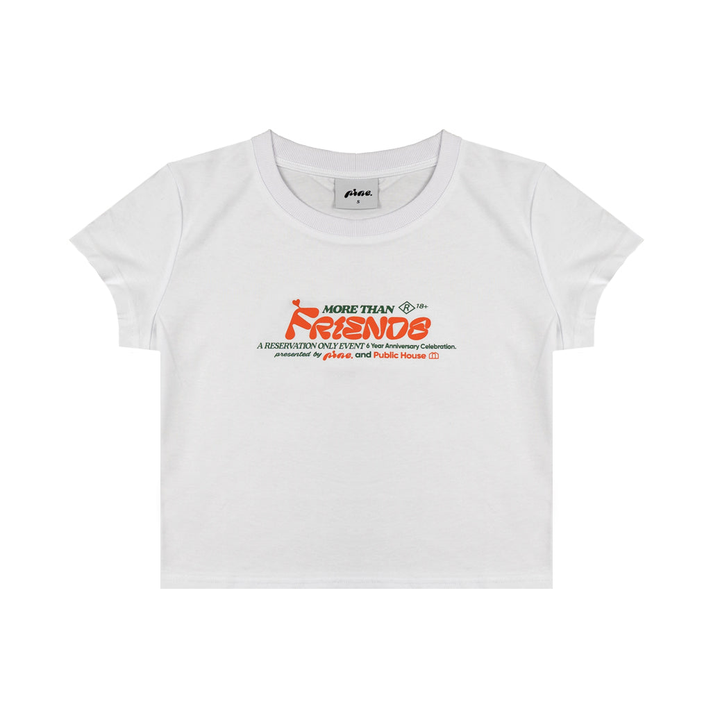 More than Friends Baby Tee - White